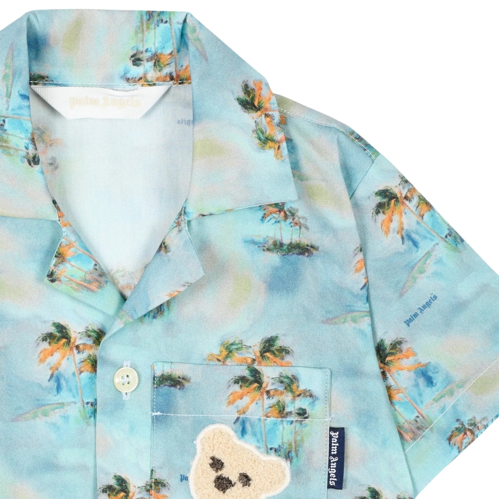Palm Angels Kids Palms Bowling Shirt