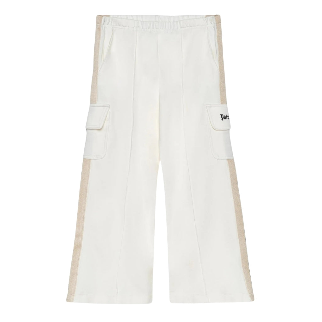 Palm Angels Kids Track Wide Leg Cargo Pant