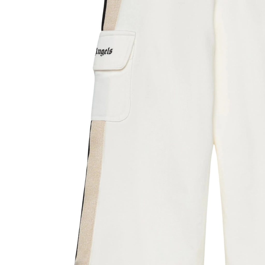 Palm Angels Kids Track Wide Leg Cargo Pant