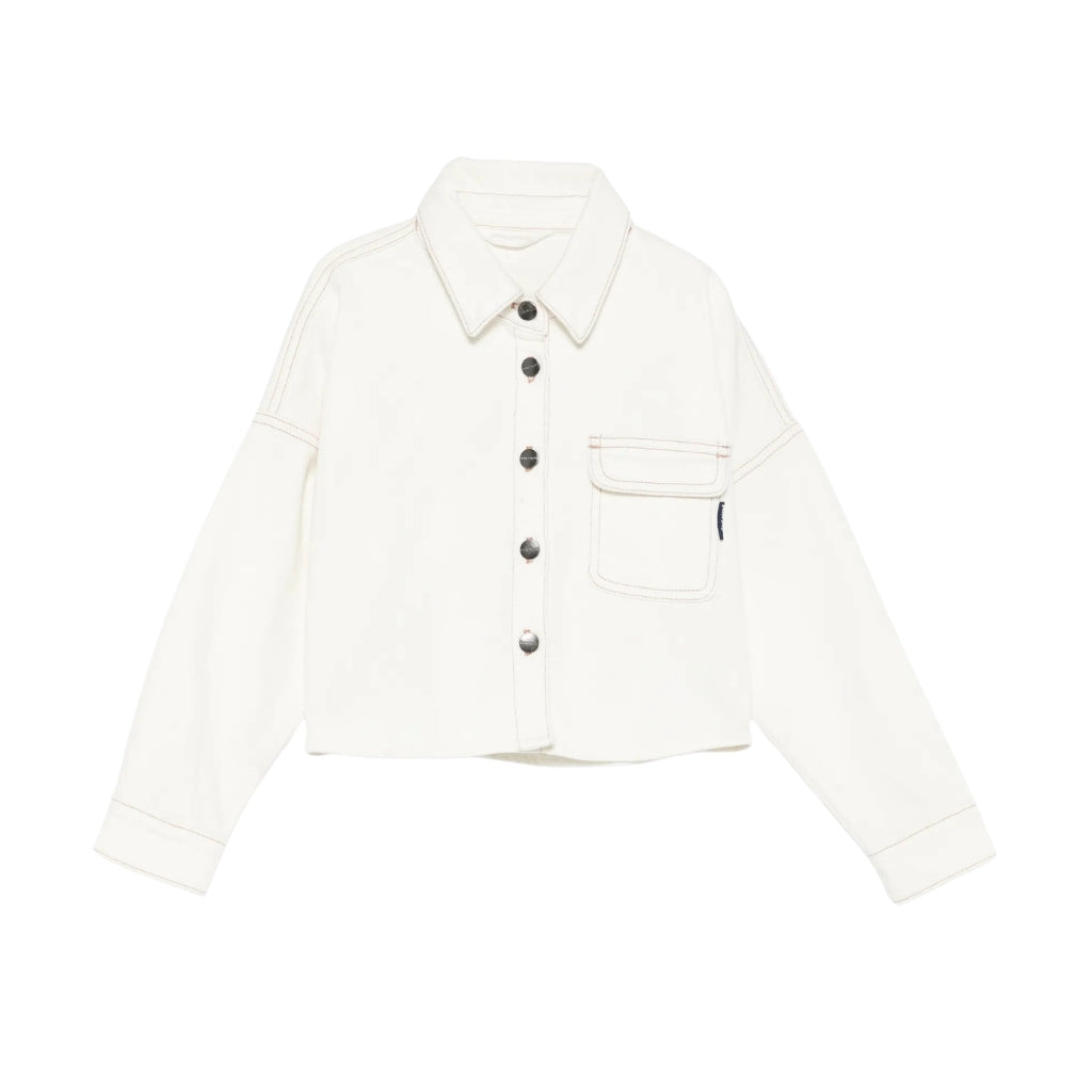 Palm Angels Kids Overshirt Cropped
