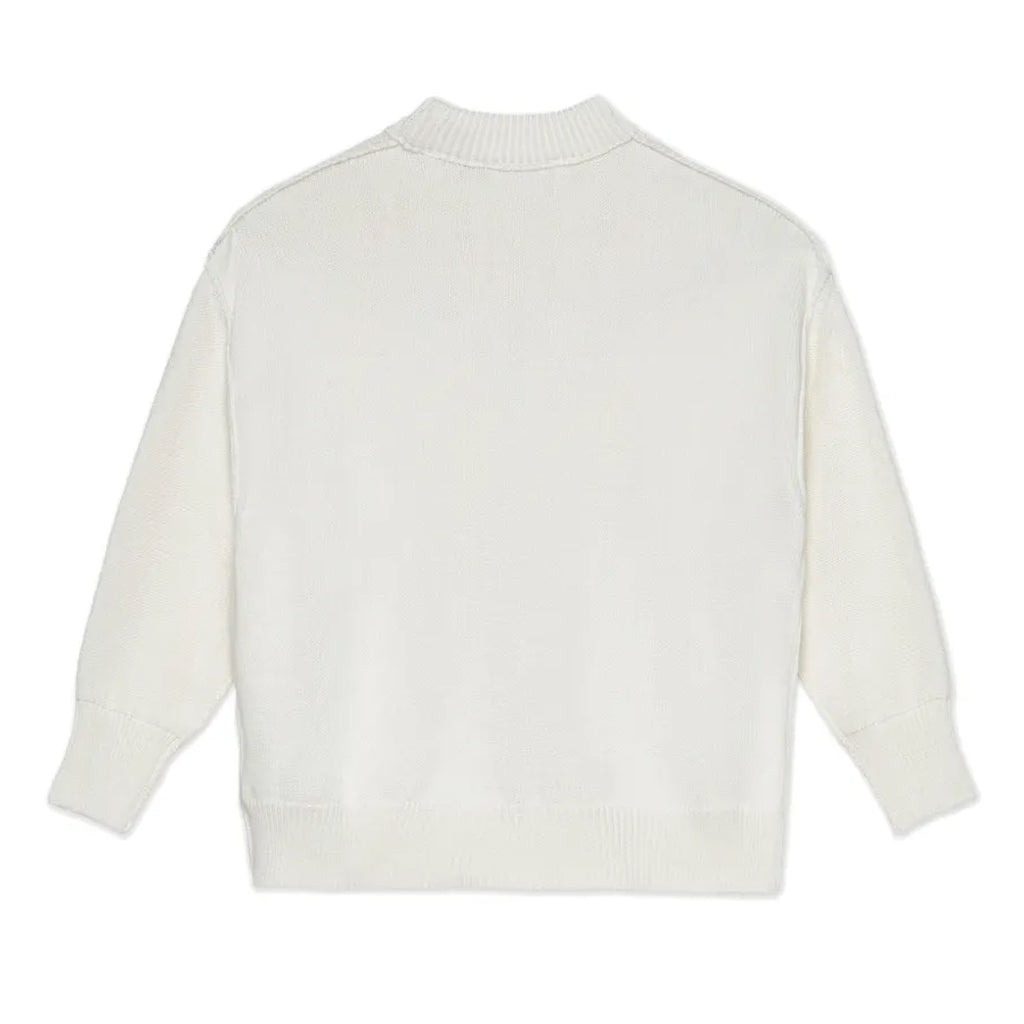 Palm Angels Kids Neck Logo Knit Crewneck
