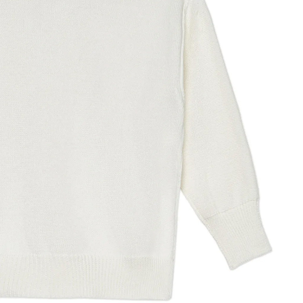 Palm Angels Kids Neck Logo Knit Crewneck