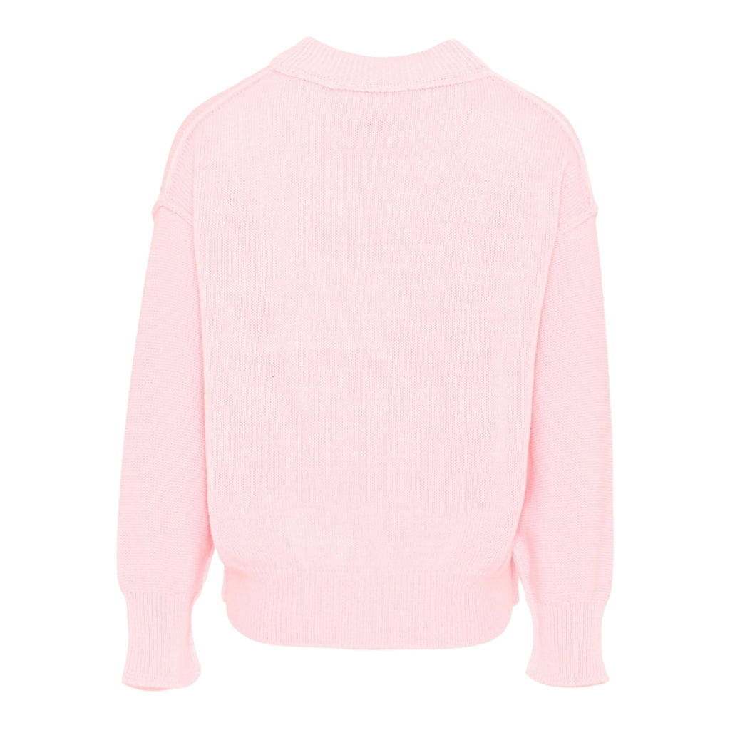 Palm Angels Kids Neck Logo Knit Crewneck
