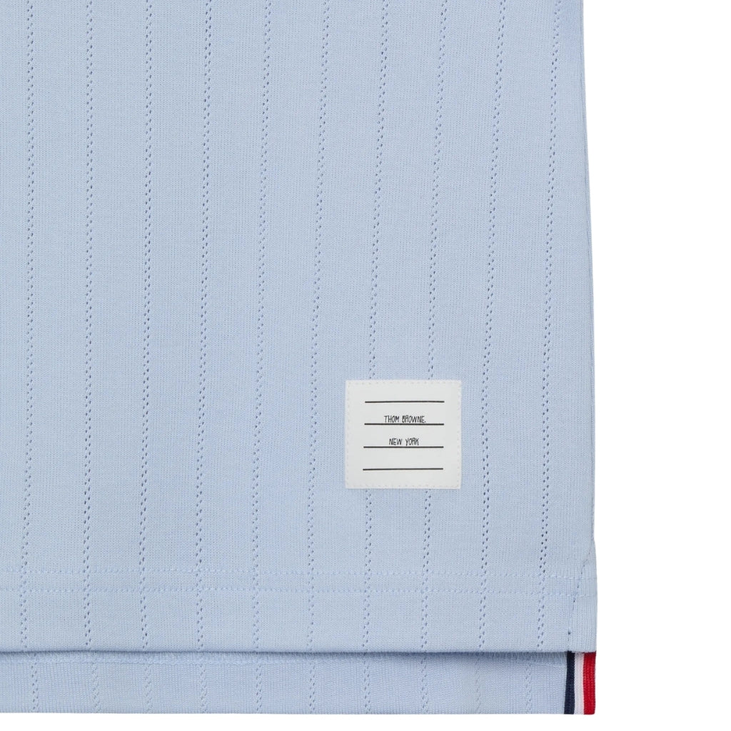 Thom Browne Kids Ringer Tank in Pointelle Cotton