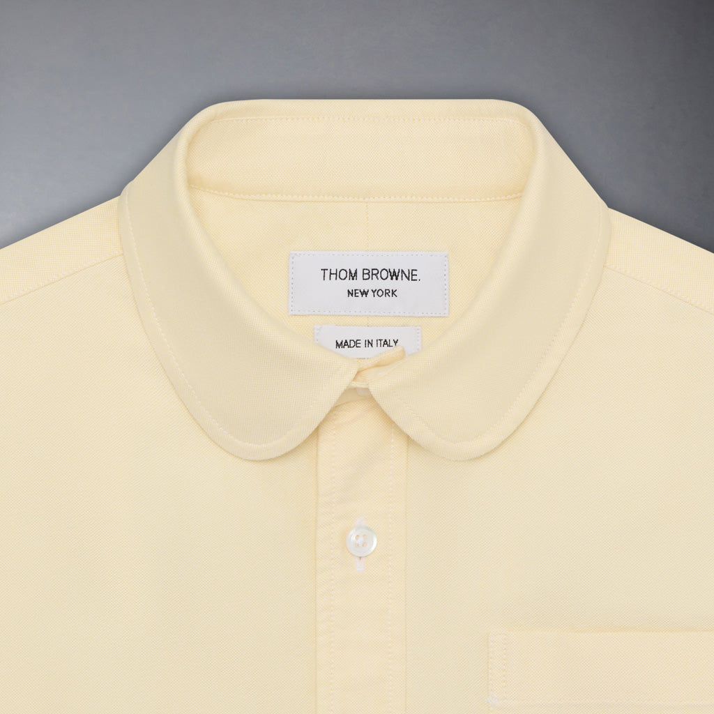 Thom Browne Kids Round Collar Oxford Shirt