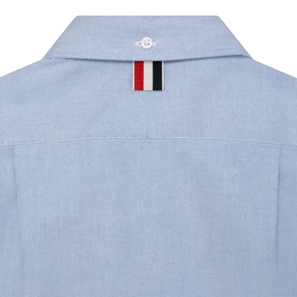Thom Browne Kids Round Collar Oxford Shirt