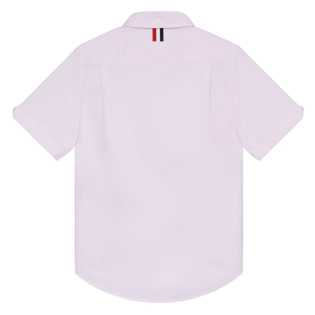 Thom Browne Kids Round Collar Oxford Shirt