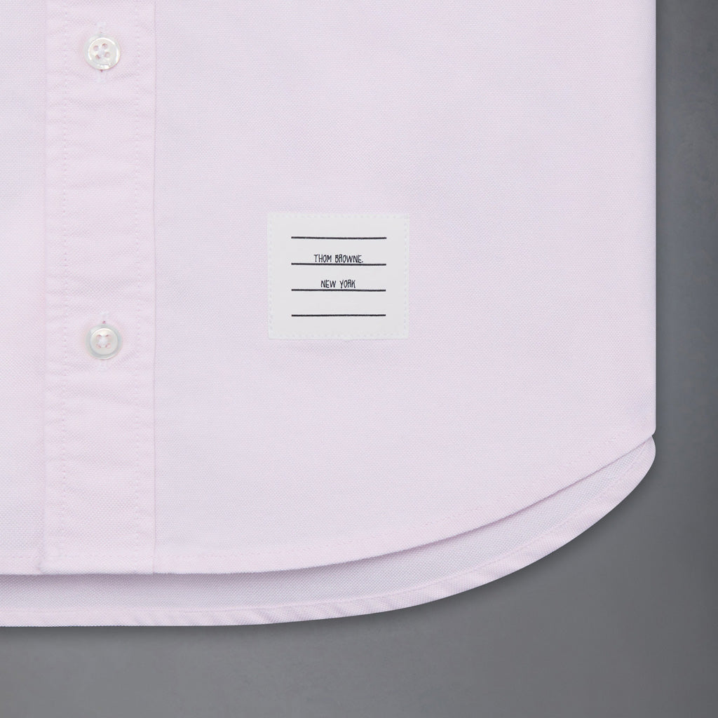 Thom Browne Kids Round Collar Oxford Shirt