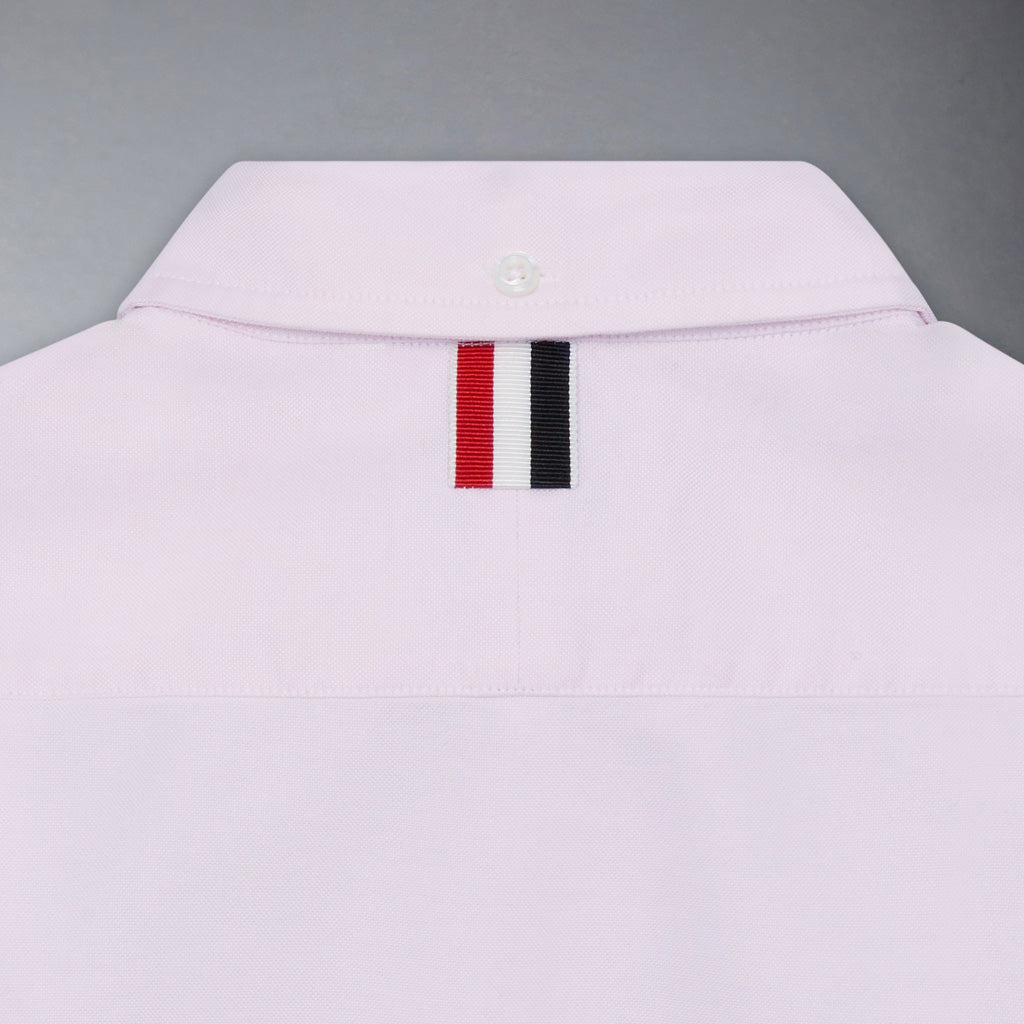 Thom Browne Kids Round Collar Oxford Shirt