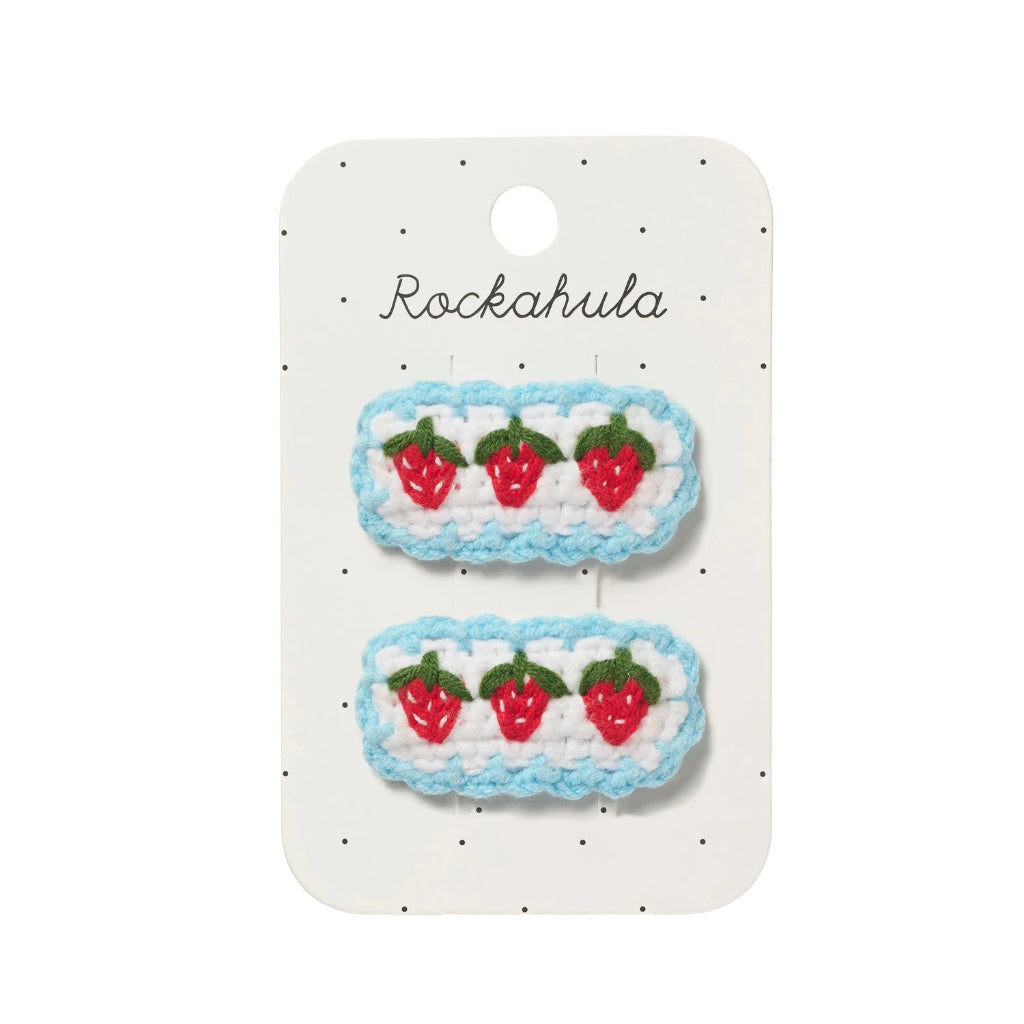 Rockahula Kids Crochet Strawberry Frill Clips