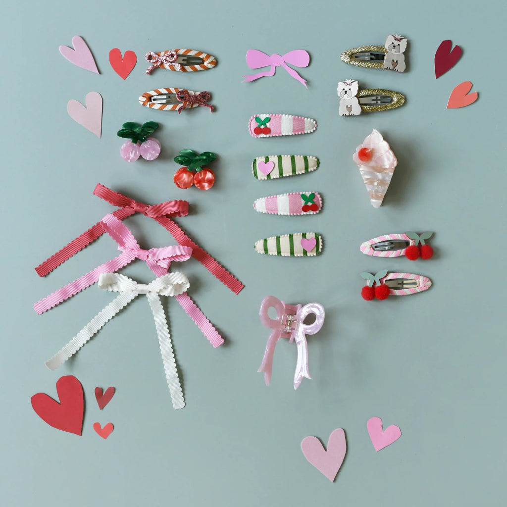 Rockahula Kids Cherry Kiss Fabric Clip Set