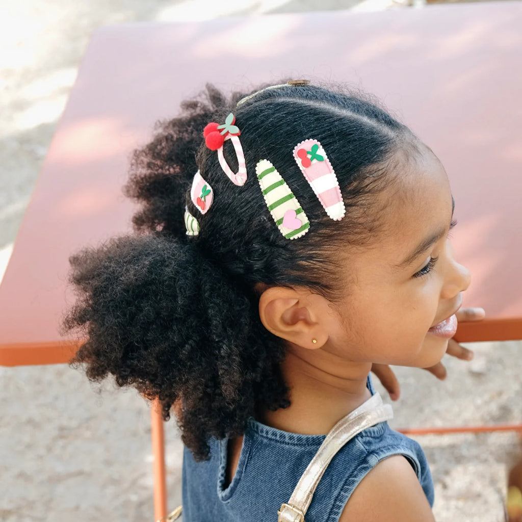 Rockahula Kids Cherry Kiss Fabric Clip Set