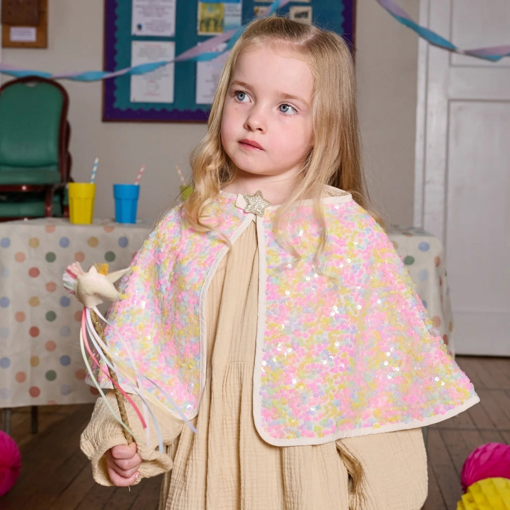 Rockahula Kids Pastel Rainbow Sequin Cape