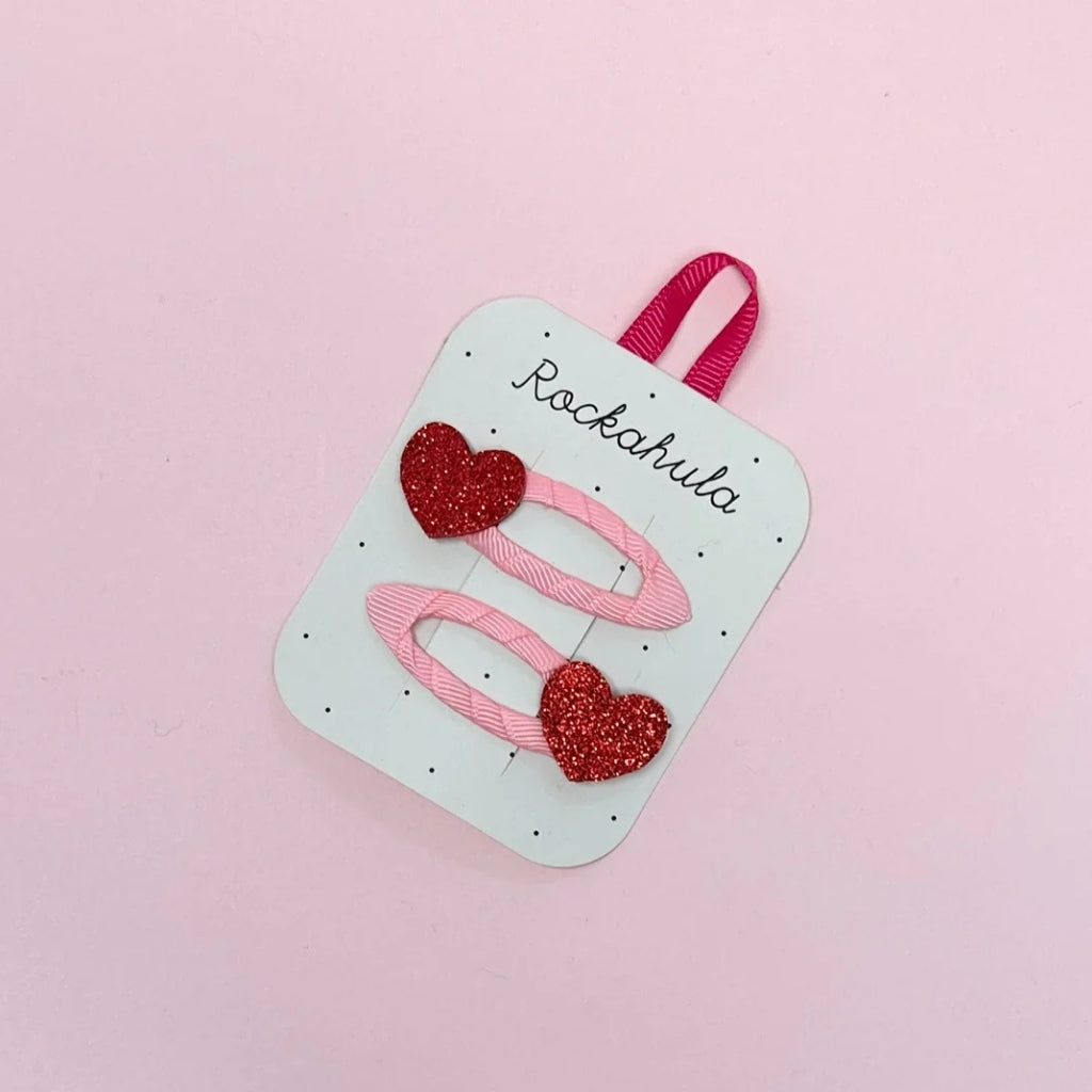 Rockahula Kids Love Heart Glitter Clips