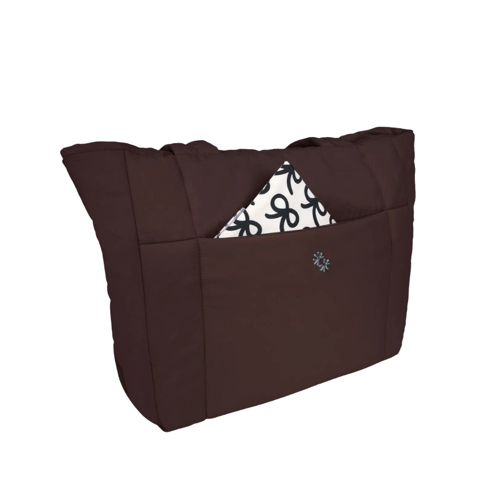 The Paper Bunny Puffer Shopper (Gloss Coffee)