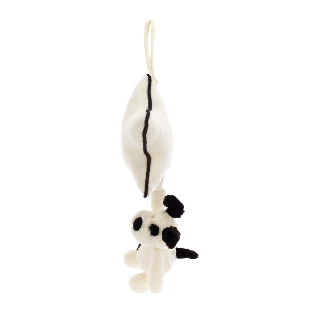 Jellycat Bashful Black & Cream Puppy Musical Pull