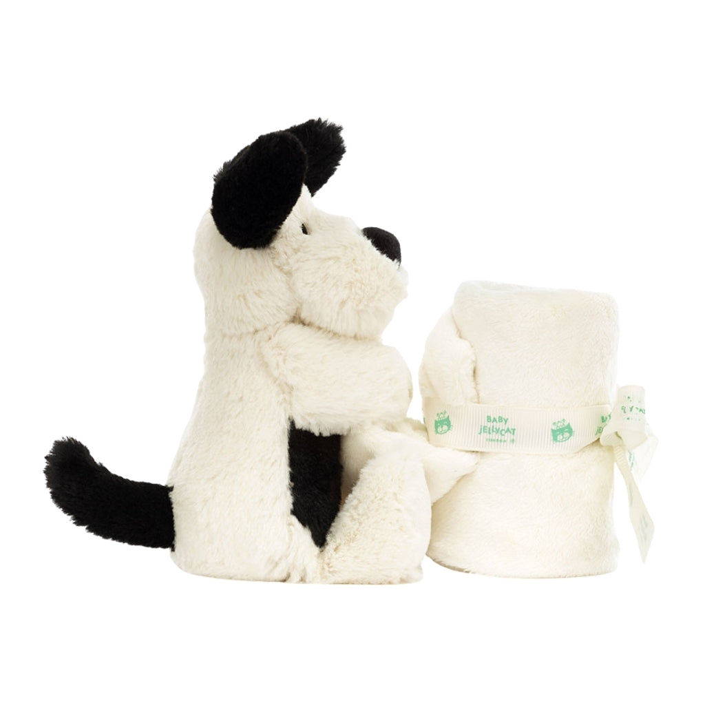 Jellycat Bashful Black & Cream Puppy Soother
