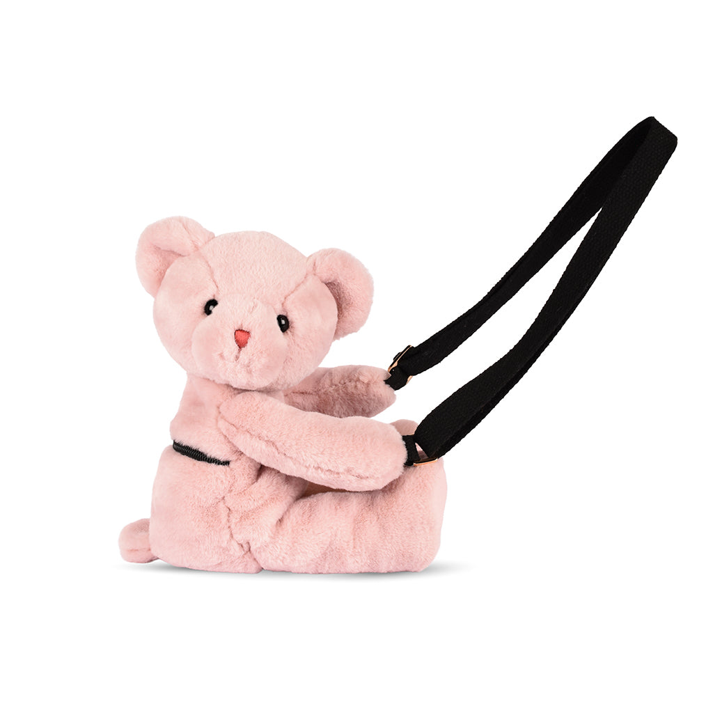 Doudou et Compagnie Pink Teddy Bear Shoulder Bag