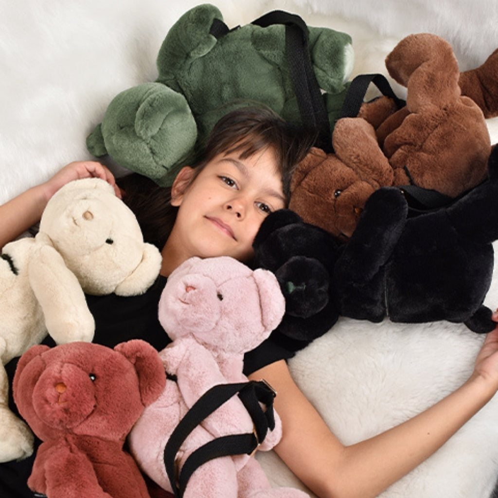 Doudou et Compagnie Pink Teddy Bear Shoulder Bag