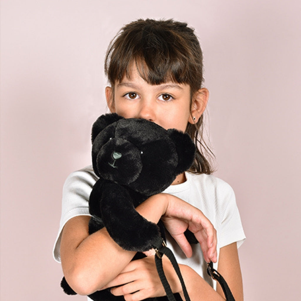 Doudou et Compagnie Black Teddy Bear Shoulder Bag