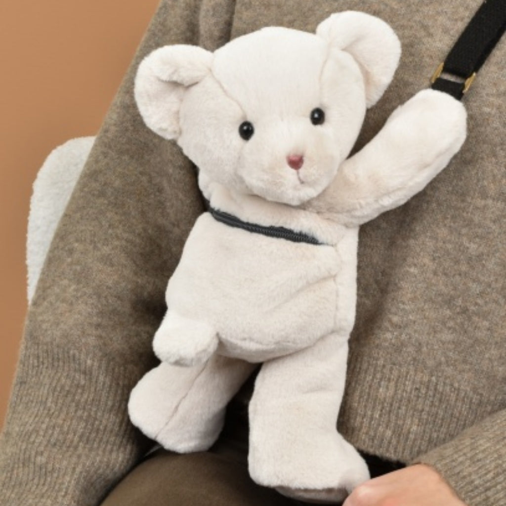 Doudou et Compagnie Beige Teddy Bear Shoulder Bag