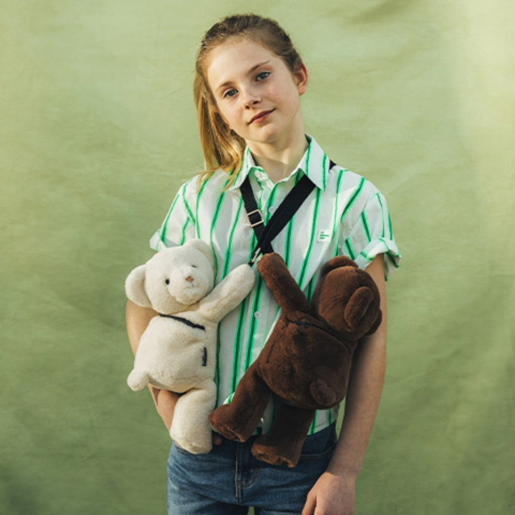 Doudou et Compagnie Beige Teddy Bear Shoulder Bag
