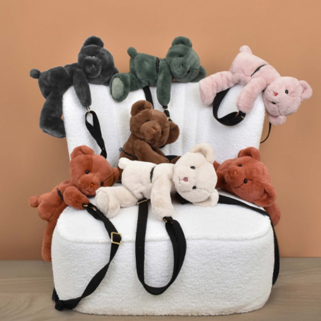 Doudou et Compagnie Beige Teddy Bear Shoulder Bag