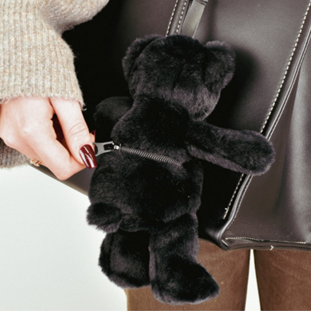 Doudou et Compagnie Teddy Bear Bag Charm - Black