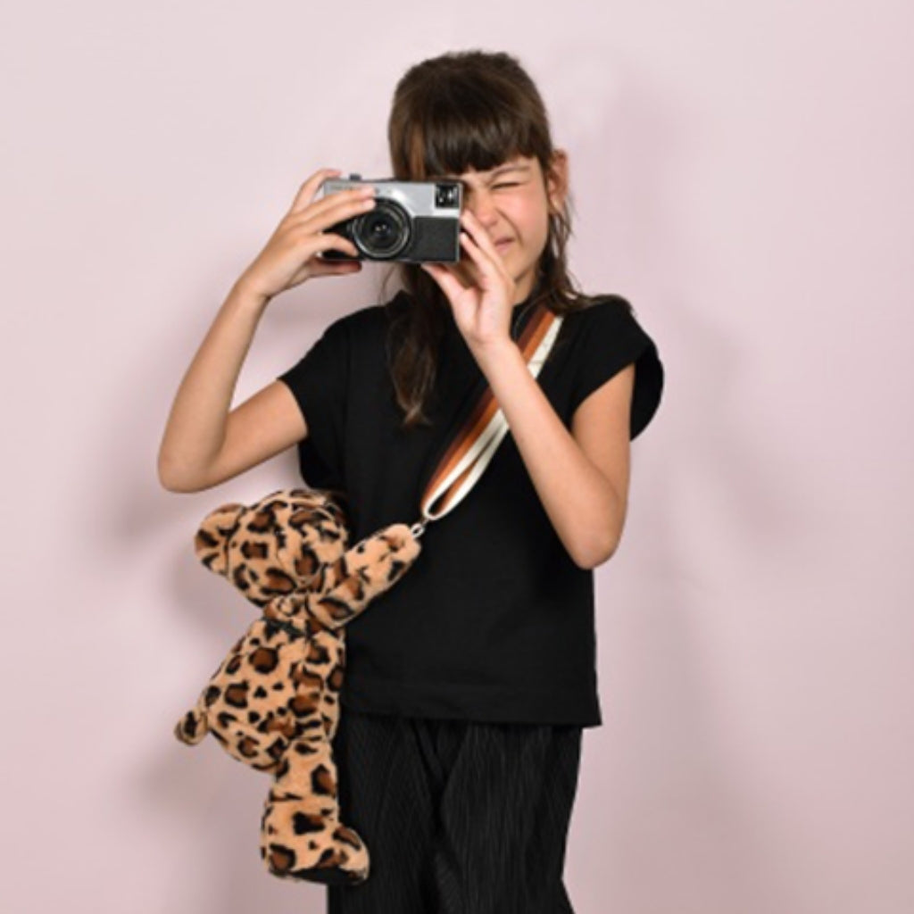 Doudou et Compagnie Leopard Teddy Bear Shoulder Bag