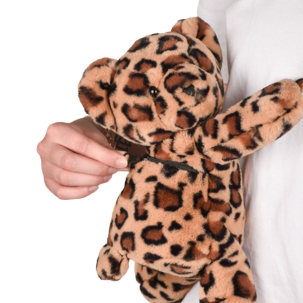 Doudou et Compagnie Leopard Teddy Bear Shoulder Bag