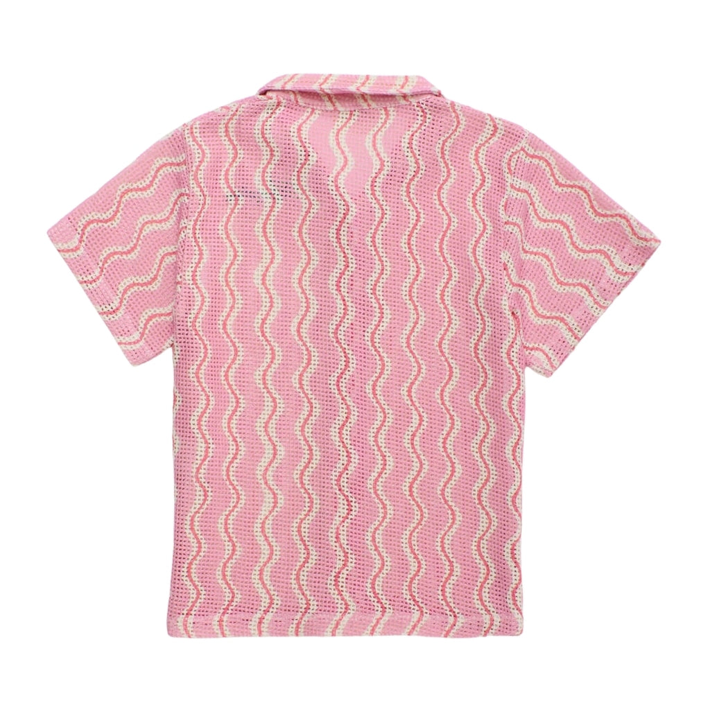 Maison Mangostan Wavy Mesh Shirt