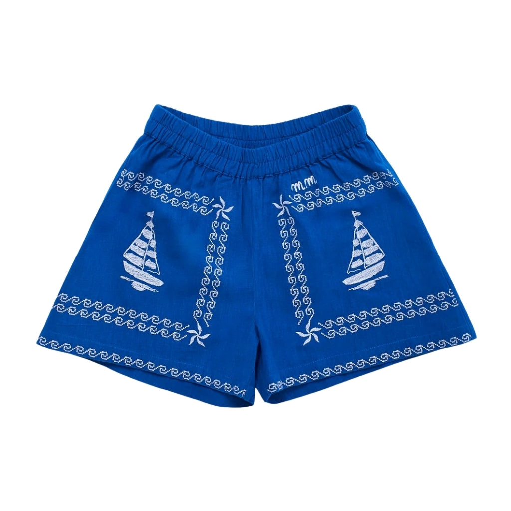 Maison Mangostan Barcos Embroidered Shorts