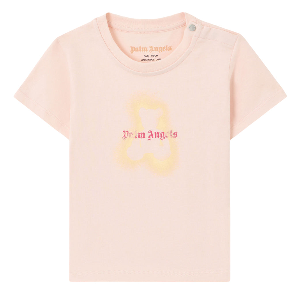 Palm Angels Kids Spray Bear T-shirt