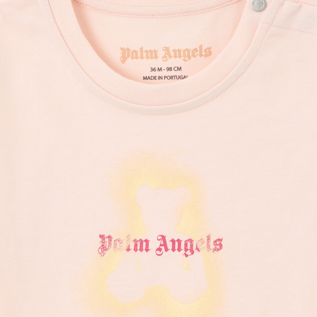 Palm Angels Kids Spray Bear T-shirt