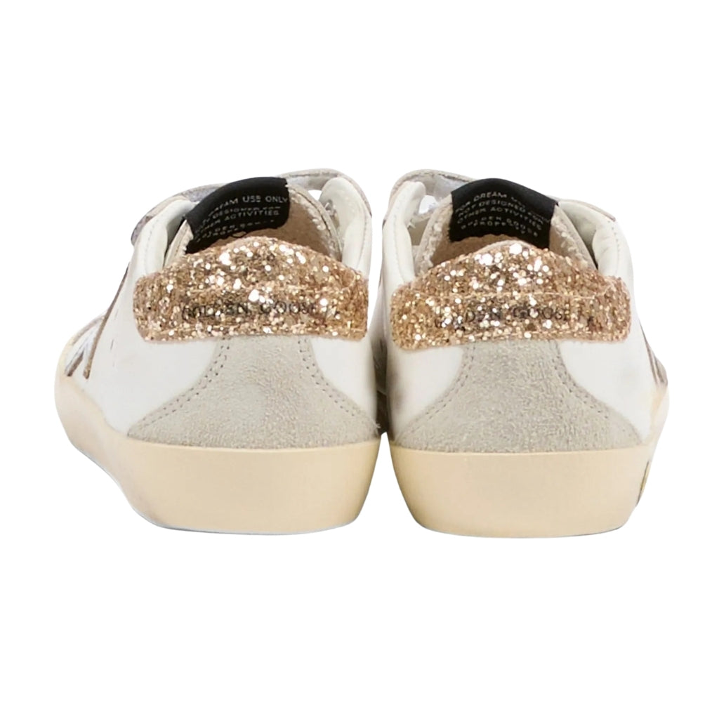 Golden Goose Old School Leather Upper Laminated Star Glitter