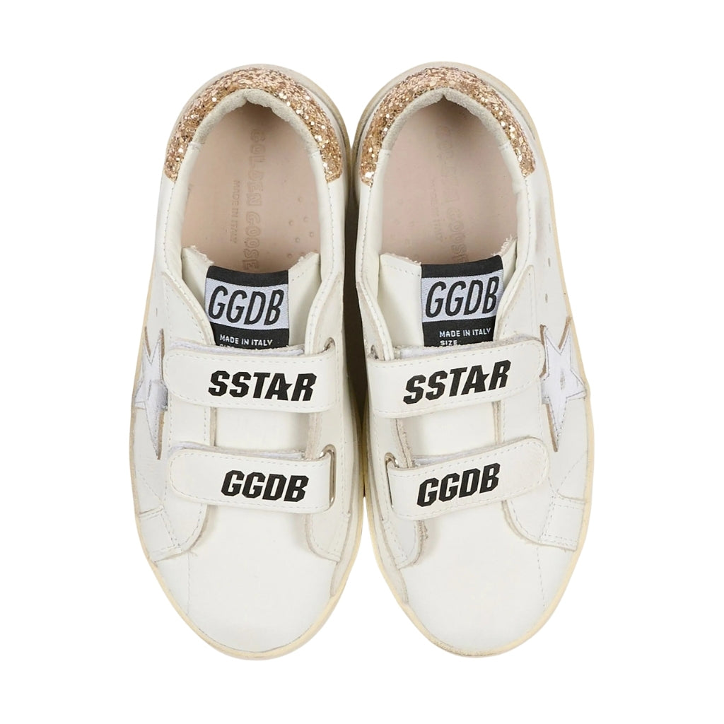 Golden Goose Old School Leather Upper Laminated Star Glitter