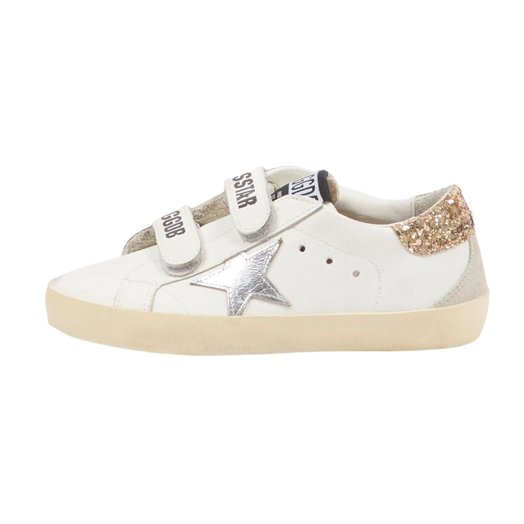 Golden Goose Old School Leather Upper Laminated Star Glitter