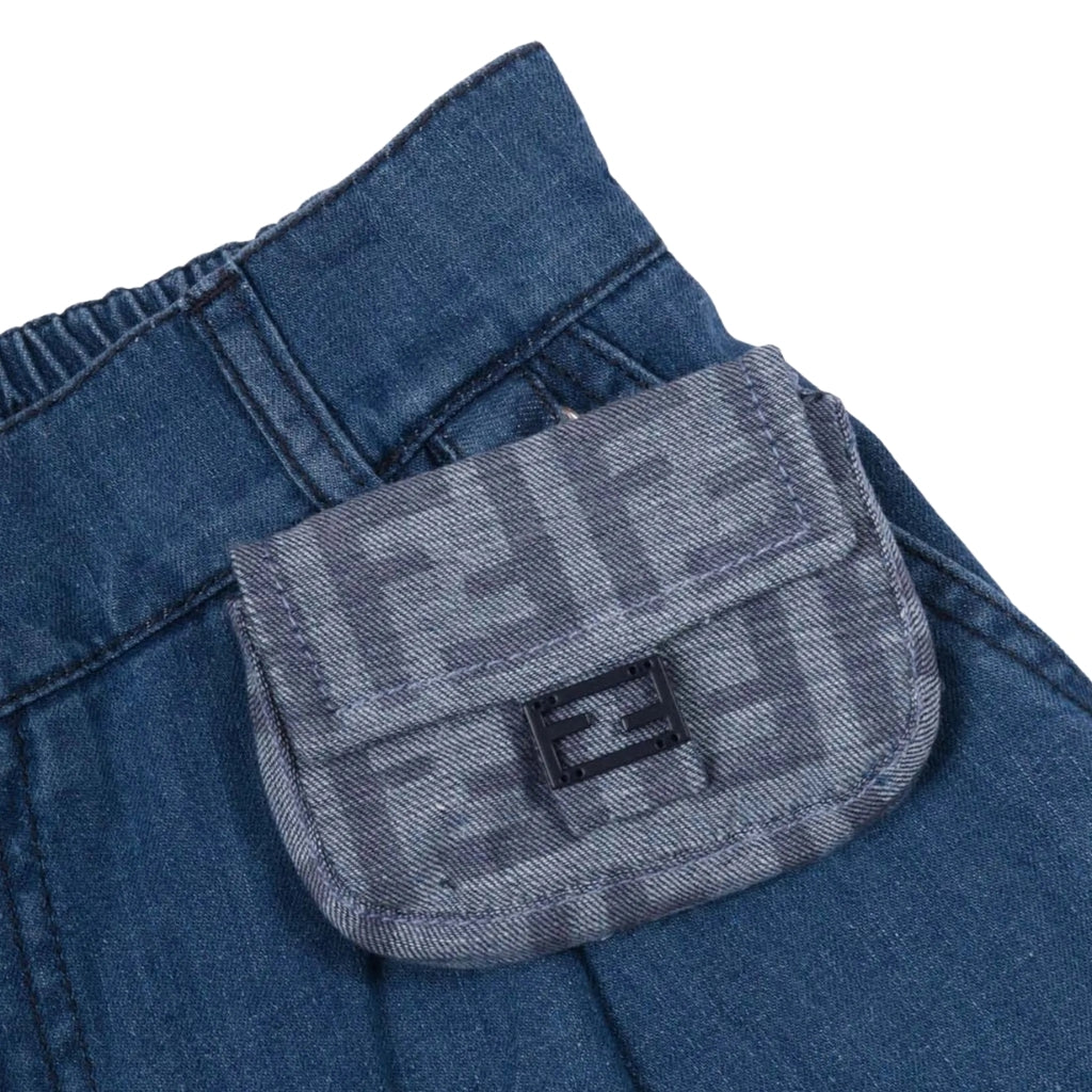 Fendi Kids Belt Loops Shorts