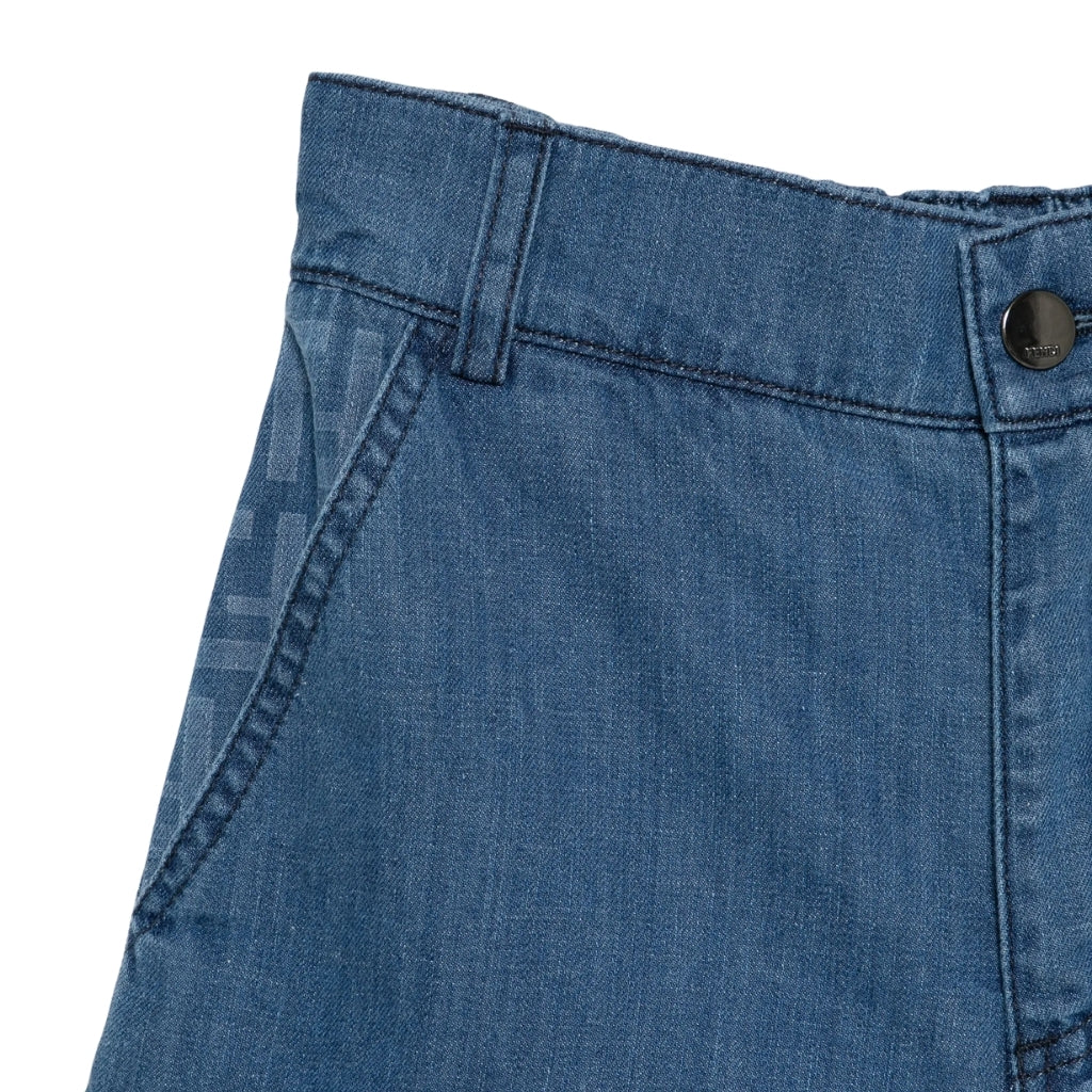 Fendi Kids FF Logo Print Shorts
