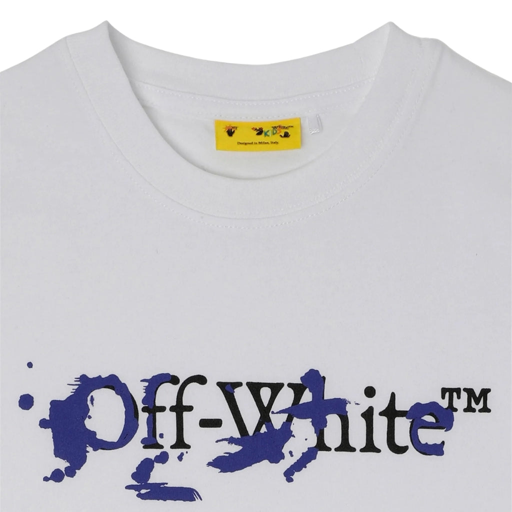 Off-White Kids Big Bookish Splat Ink Tee S/S