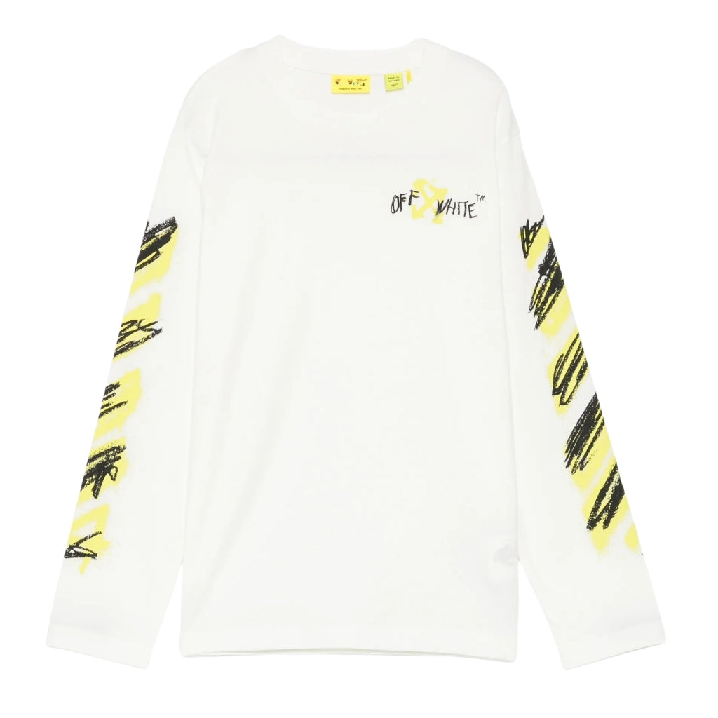 Off-White Kids Diag Spray Tee L/S