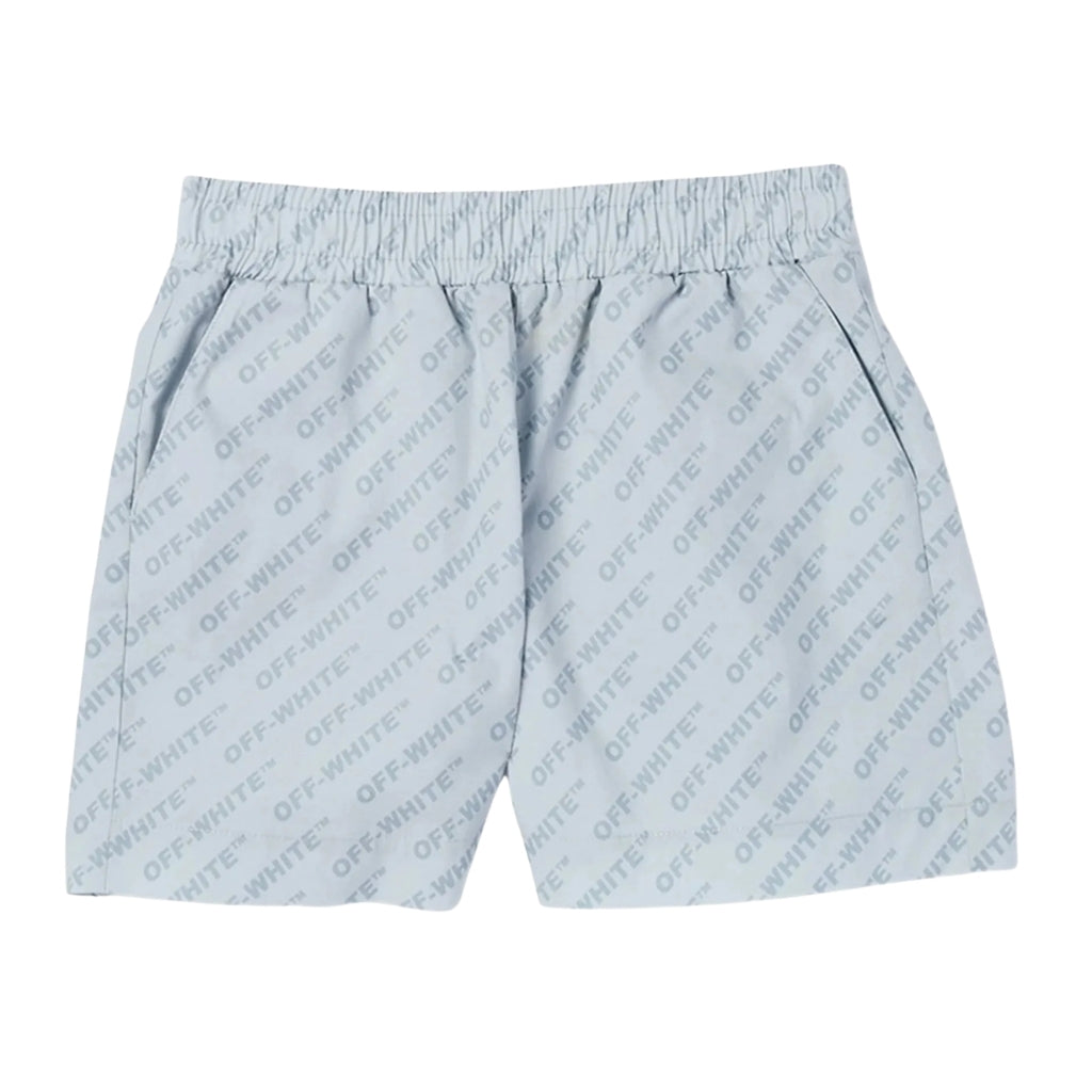 Off-White Kids Logo All-Over Print Shorts