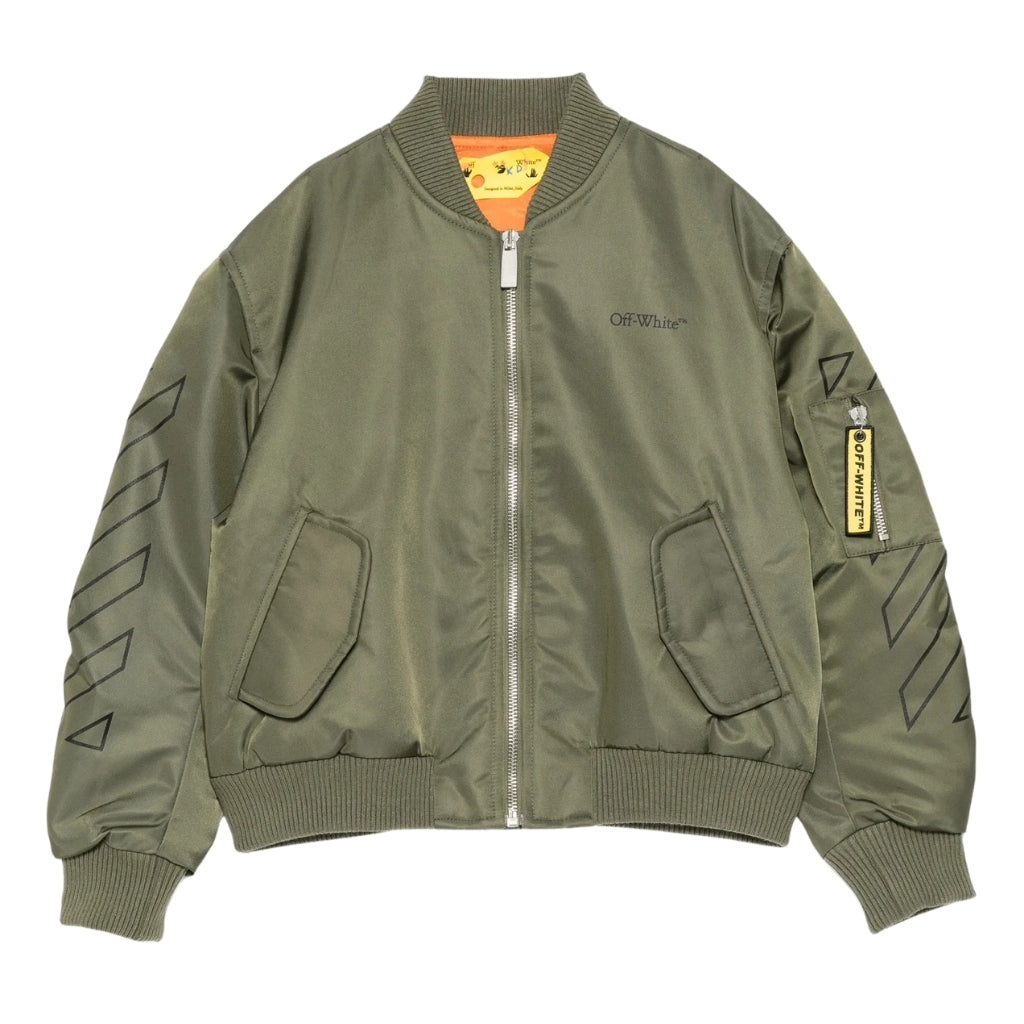 Off-White Kids Bookish Diag Bomber Jacket