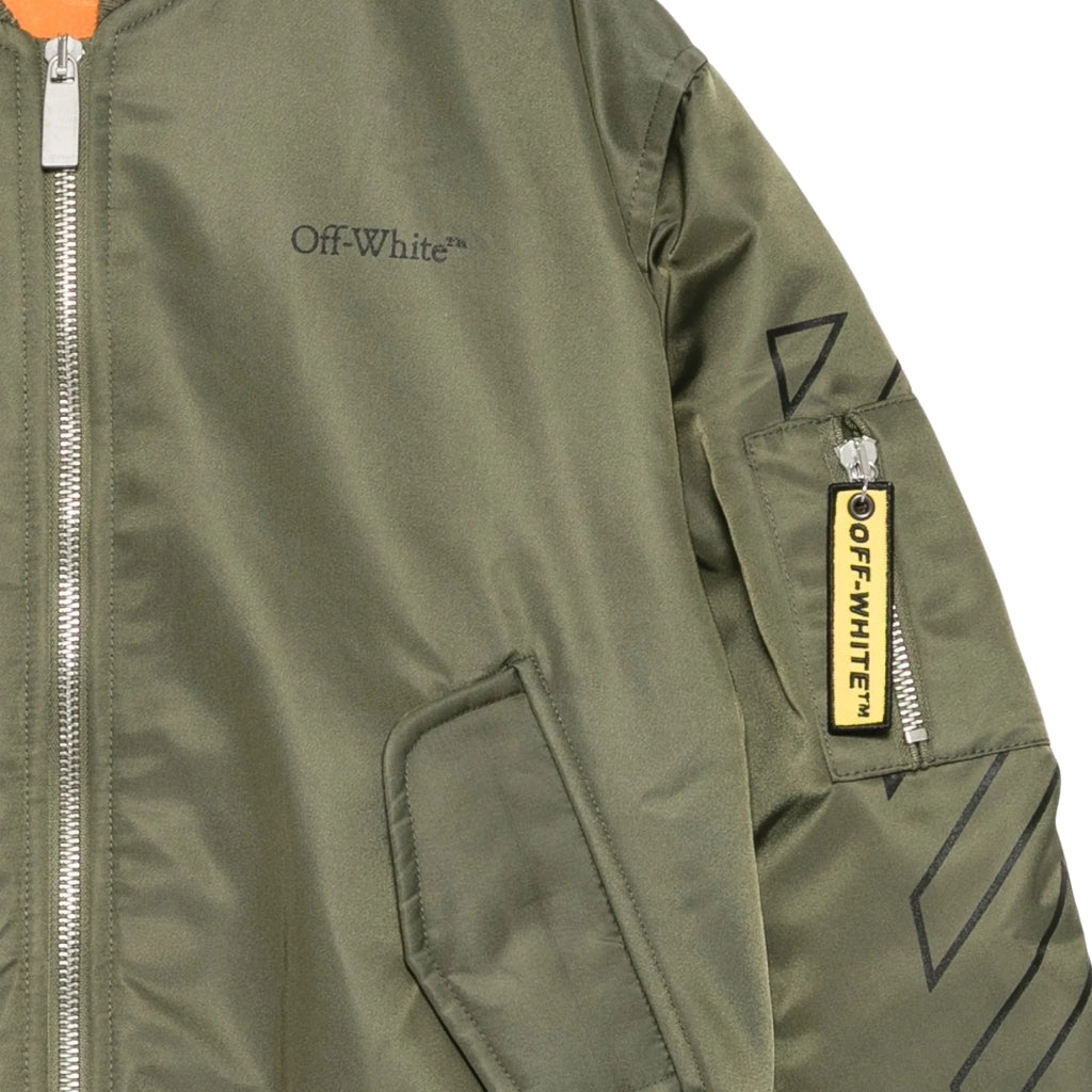 Off-White Kids Bookish Diag Bomber Jacket
