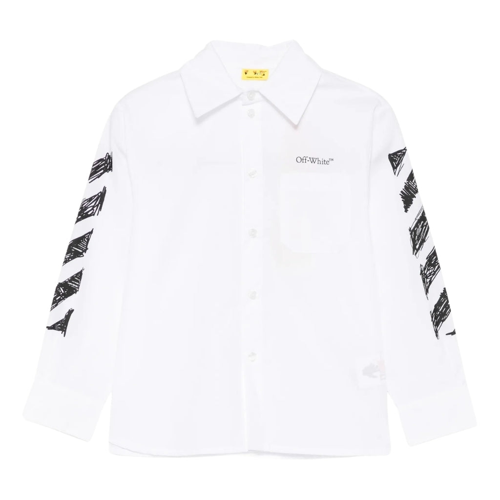 Off-White Kids Diag Sketch Shirt L/S