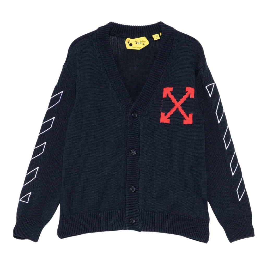 Off-White Kids Arrow Diag Knit Cardigan