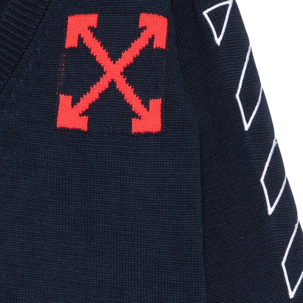Off-White Kids Arrow Diag Knit Cardigan