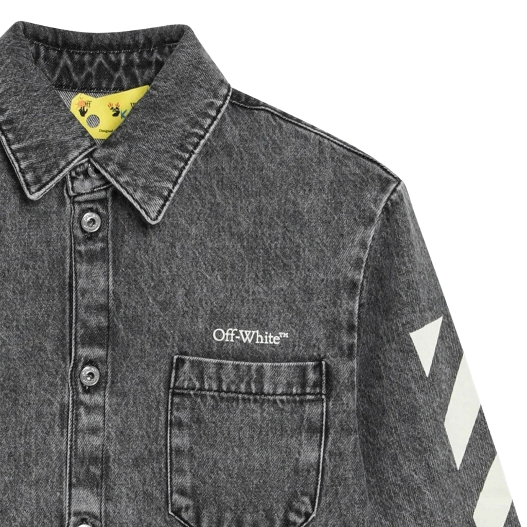 Off-White Kids Classic Arrow Tab Denim Shirt