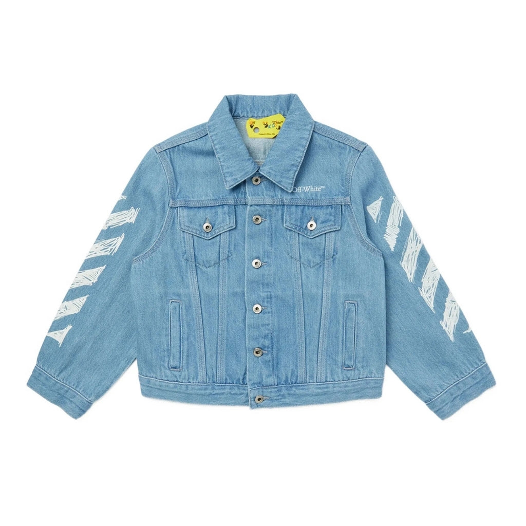 Off-White Kids Diag Sketch Denim Jacket