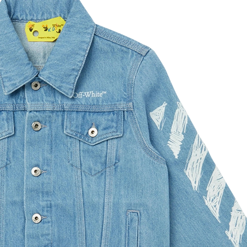 Off-White Kids Diag Sketch Denim Jacket